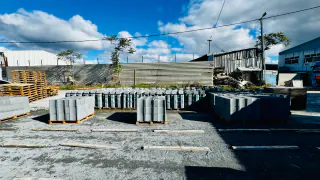 Memiş Beton Elemanları üretim ve stok sahası — üretim ve stok sahası genel görünümü