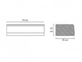 L Üst Ayırma Bordürü 70 cm Üst Eleman ( Yol Bakım, Kuru Döküm Beton )