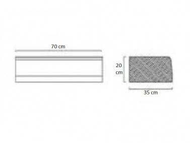 L Üst Ayırma Bordürü 70 cm Üst Eleman ( Yol Bakım, Kuru Döküm Beton )